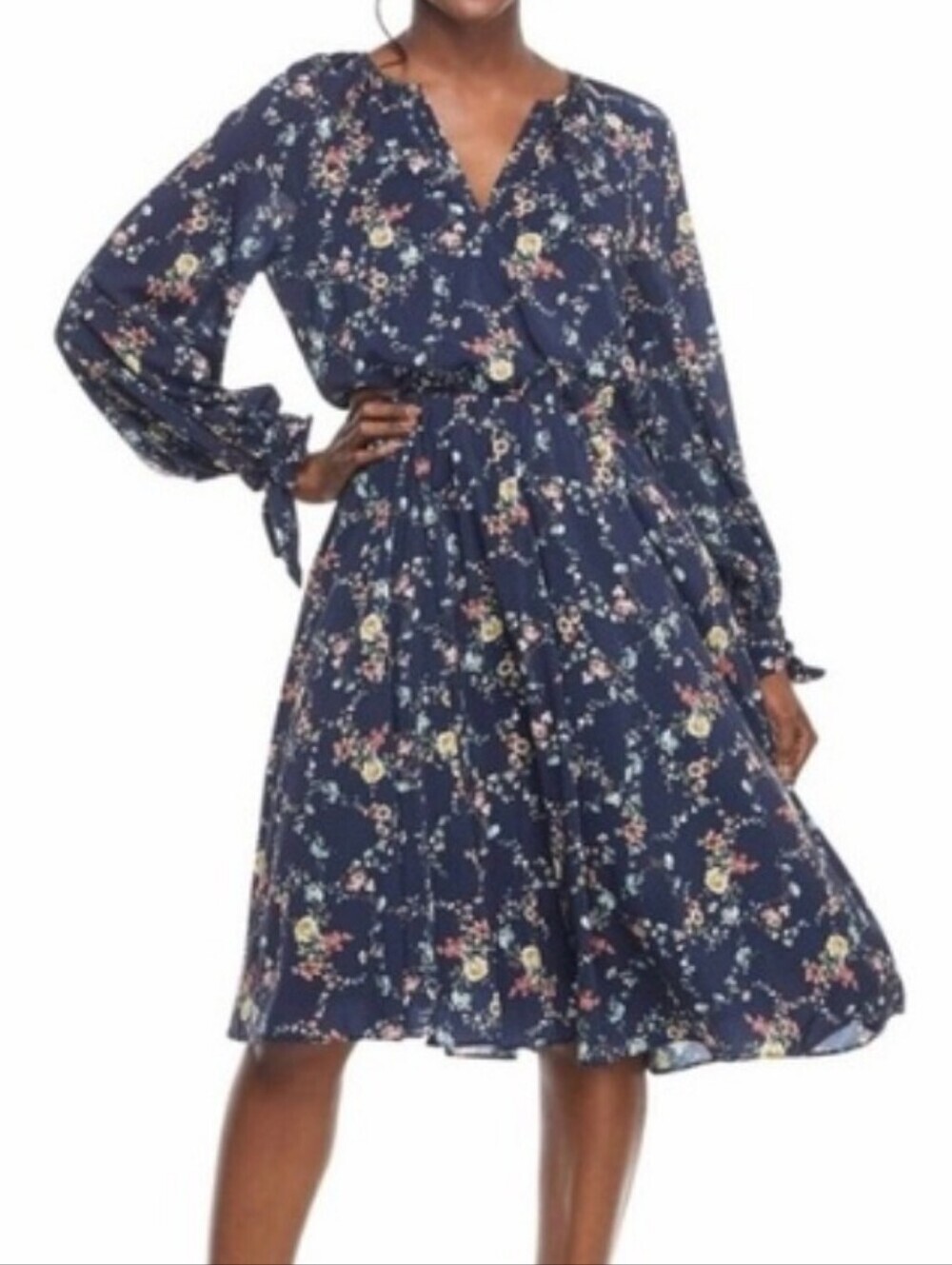 Gal Meets Glam Bonnie Floral Print Blouson Dress 4